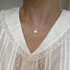 极细天然白水晶单钻项链通体s925纯银小众设计高级感锁骨链气质女