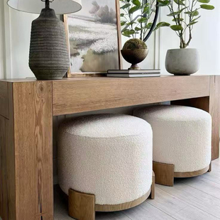 中古风入门玄关柜背几装饰柜桌子设计师奶油风创意沙发后背条案