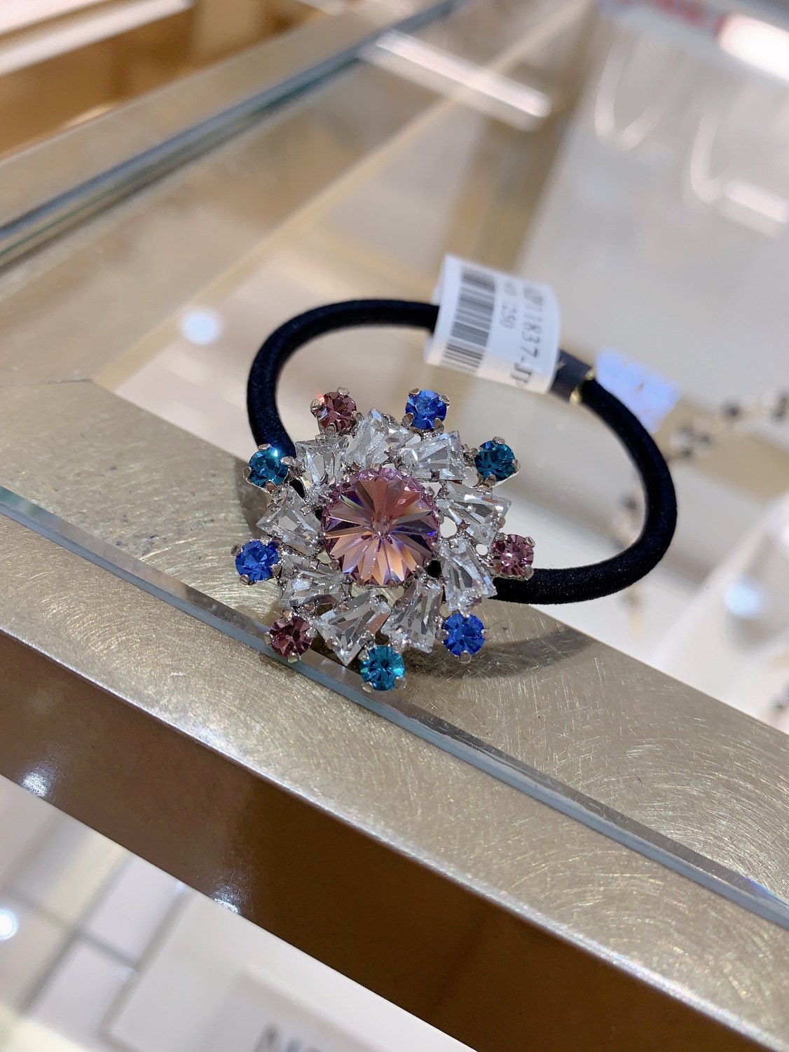 alexandrezouari亚历山大施华利发饰拼色水钻太阳花发圈马尾圈