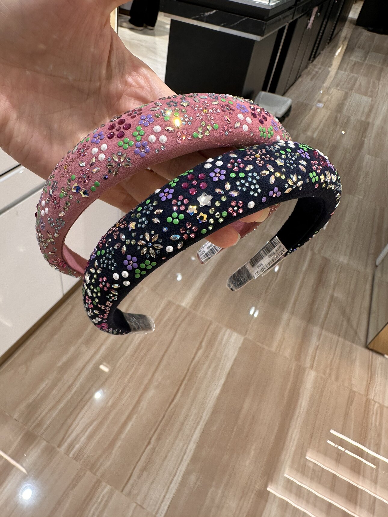 alexandre zouari亚历山大施华利精致手工彩色水钻头箍发箍有厚度