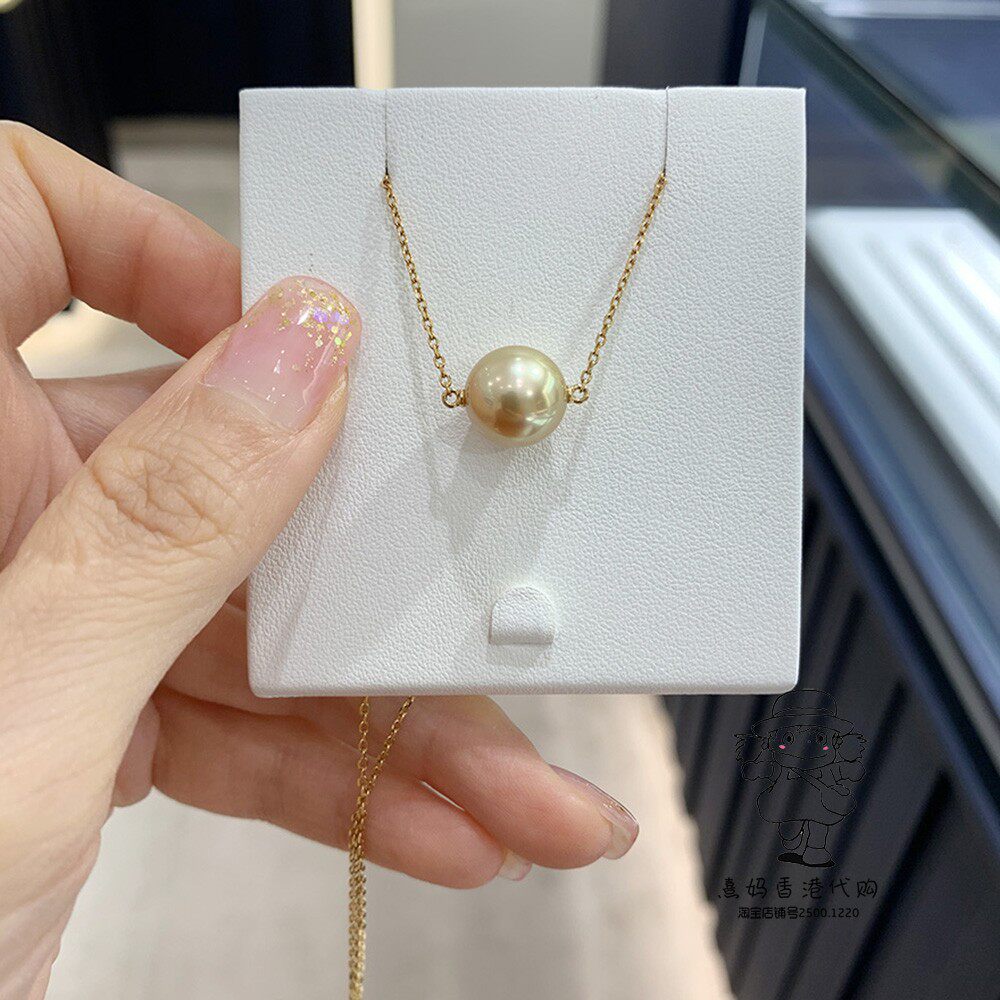 香港MIKIMOTO/御木本 18k黄金南洋金珠女生项链路路通项链10.7mm