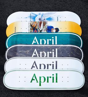 April滑板板面专业滑板yuto签名款奥运冠军同款双翘滑板shane