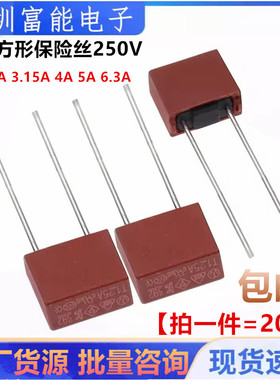 392方形保险丝 250V保险管 慢断 T 1A 2A 3.15A 4A 5A 6.3A 8.5*4
