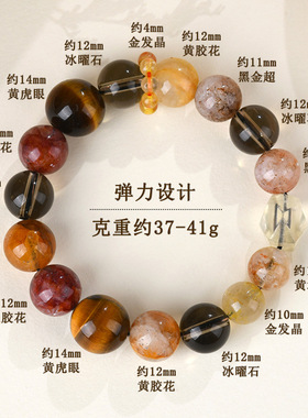 批发天然水晶多宝大颗粒圆珠时尚原创女款网络热销新爆款手串饰品