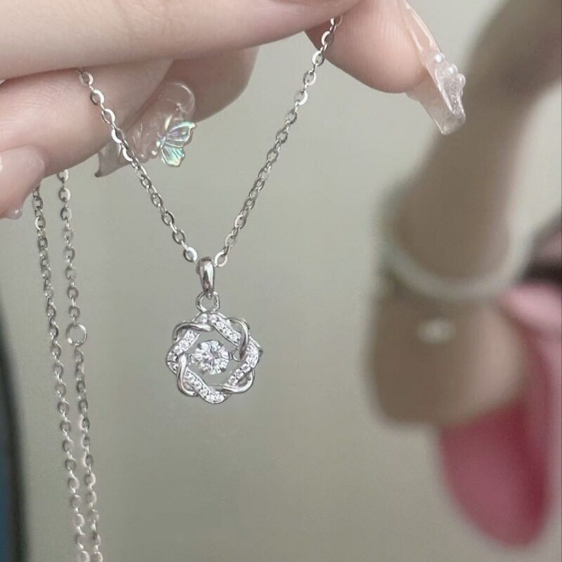 跳动的心灵动八芒星项链女ins简约气质小众设计高级感吊坠锁骨链