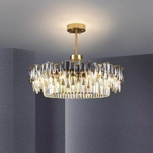 轻奢水晶客厅吊灯现代简约大气高档豪华餐厅卧室创意中山灯具灯饰