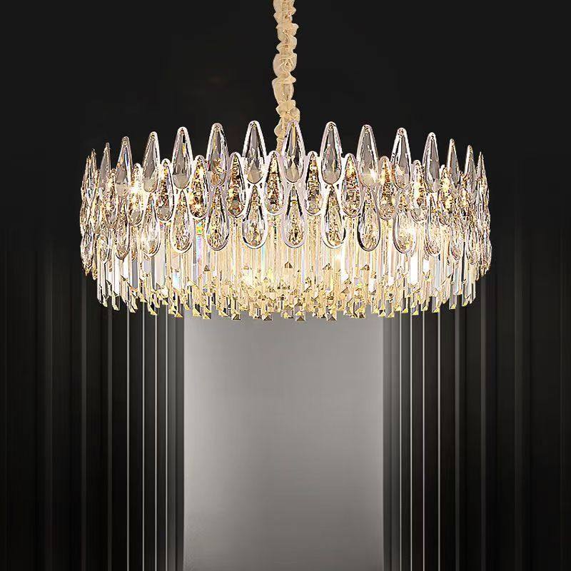 意式轻奢水晶吊灯客厅灯2025年新款现代大气设计师主卧室网红灯具