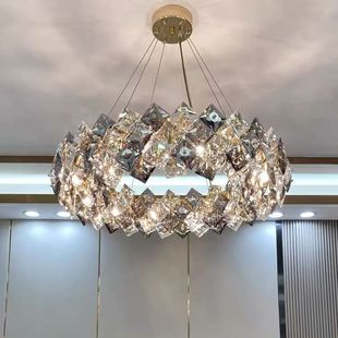 轻奢吊灯水晶吊灯高档奢华客厅灯现代简约大气卧室灯个性 创意灯具
