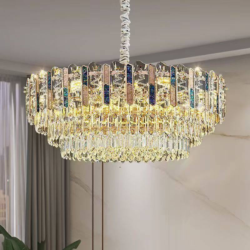 轻奢客厅法式水晶吊灯餐厅卧室酒店高档大气豪华贝壳网红大厅灯饰,家装灯饰光源,客厅吊灯,淘宝优惠券,粉丝福利购,淘宝优惠卷