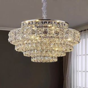 意式轻奢水晶客厅灯简约现代高档大气家用餐厅卧室灯具奢华大吊灯