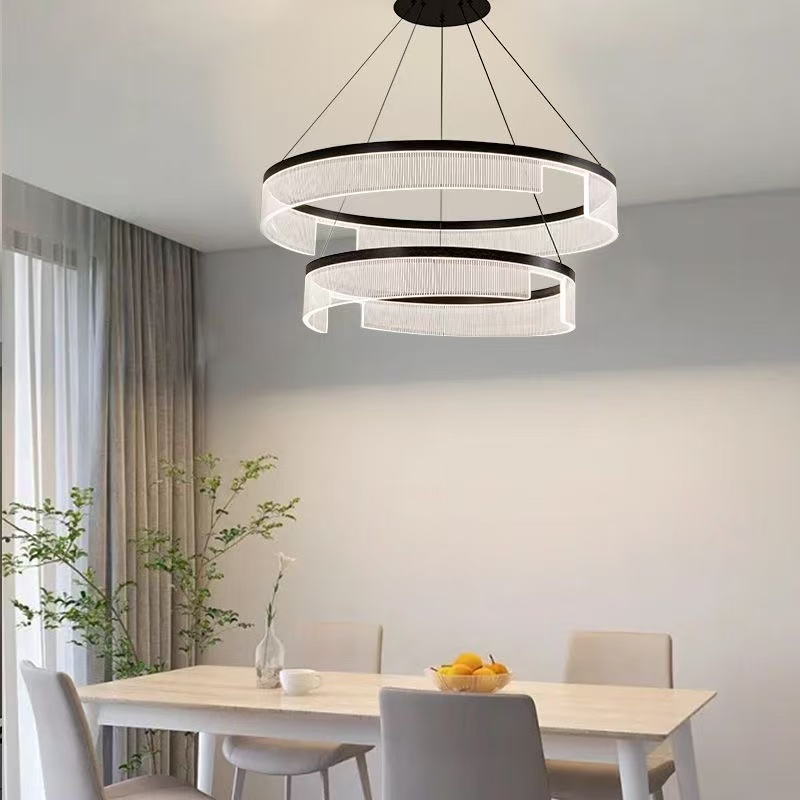 北欧简约现代轻奢复式大吊灯