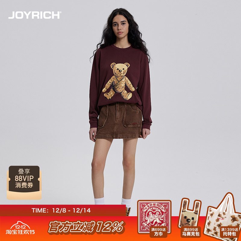 JOYRICH长袖富乐熊男女同款T恤