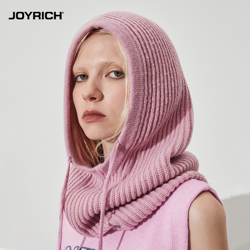 JOYRICH复古羊毛巴拉克拉法帽一体套头毛线帽围脖秋冬季新款男女