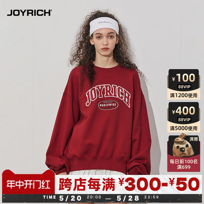 美式卫衣Joyrich落肩灯笼圆领