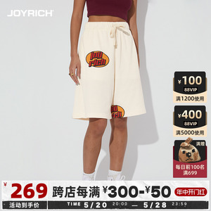 JOYRICH美式复古Oval logo华夫格针织宽松短裤24春夏新款男女同款
