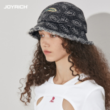 JOYRICH美式复古水洗做旧磨边牛仔渔夫帽子24春夏新款男女士同款