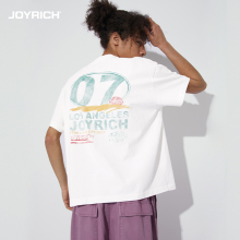 JOYRICH 美式街头经典07印花宽松圆领短袖T恤 24春夏新款男女同款