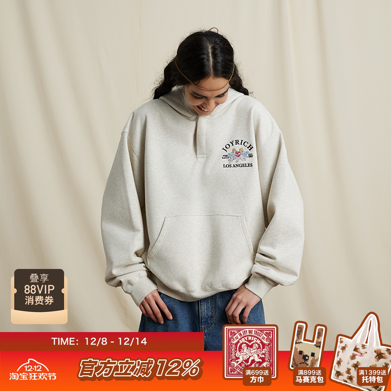 JOYRICH连帽复古天使刺绣卫衣