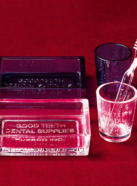 零选 日本进口PUEBCO 蓝色透明再生玻璃肥皂盒牙刷架卫浴置物盘