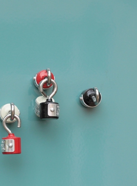 零选 日本Dulton磁铁挂钩家用创意圆形壁挂免打孔置物吸铁石磁性