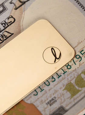 中国台湾limiteria绅士经典钱夹创意简约设计便携黄铜卡夹钞票夹