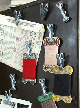 零选 日本DULTON工业风复古磁铁夹 资料收纳夹多功能票据夹照片夹