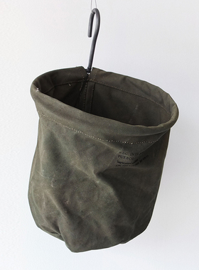 零选 日本PUEBCO复古做旧工业风帐篷布挂衣篮脏衣篮客厅室内挂袋