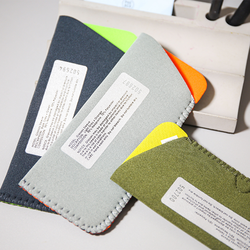 日本puebco眼镜袋便携撞色简约