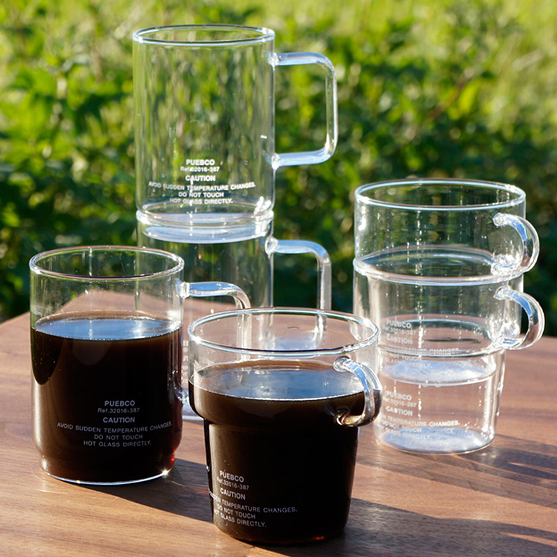 日本puebco耐热玻璃杯牛奶咖啡杯