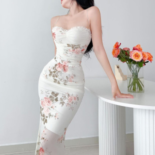 Pure for Desire Dress Women吊带纯欲印花连衣裙 Printed Strap