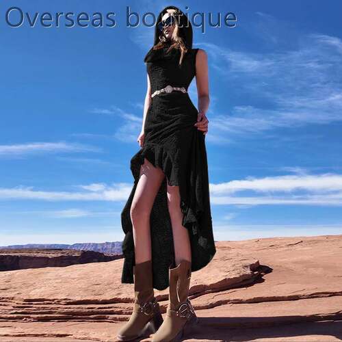 废土穿搭大西北异域情不对称长裙