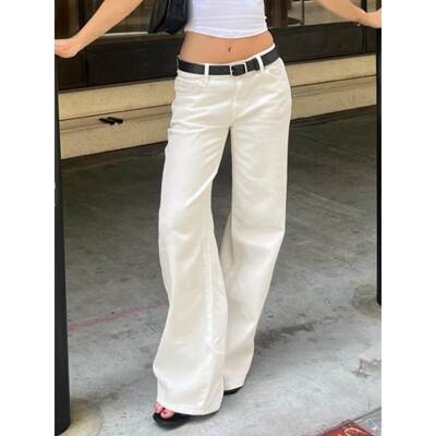 基础低腰直筒显瘦简约休闲牛仔裤