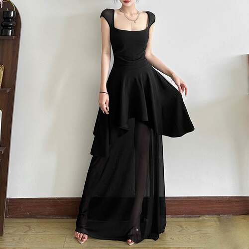系带晚会礼服修身连衣裙女