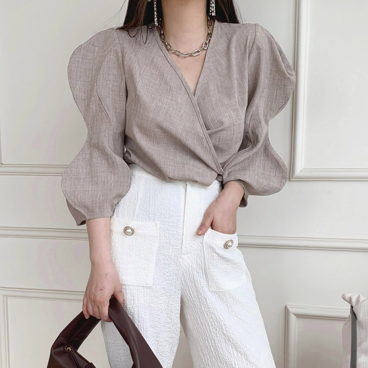 天丝混纺立体波浪绑带开衫式和服