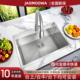 加厚SUS304不锈钢洗菜盆大单槽水槽厨房家用洗菜池洗碗池子盆水斗