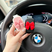 蝴蝶结车载多功能车用太阳镜架新款 遮阳板收纳夹按压汽车眼镜夹