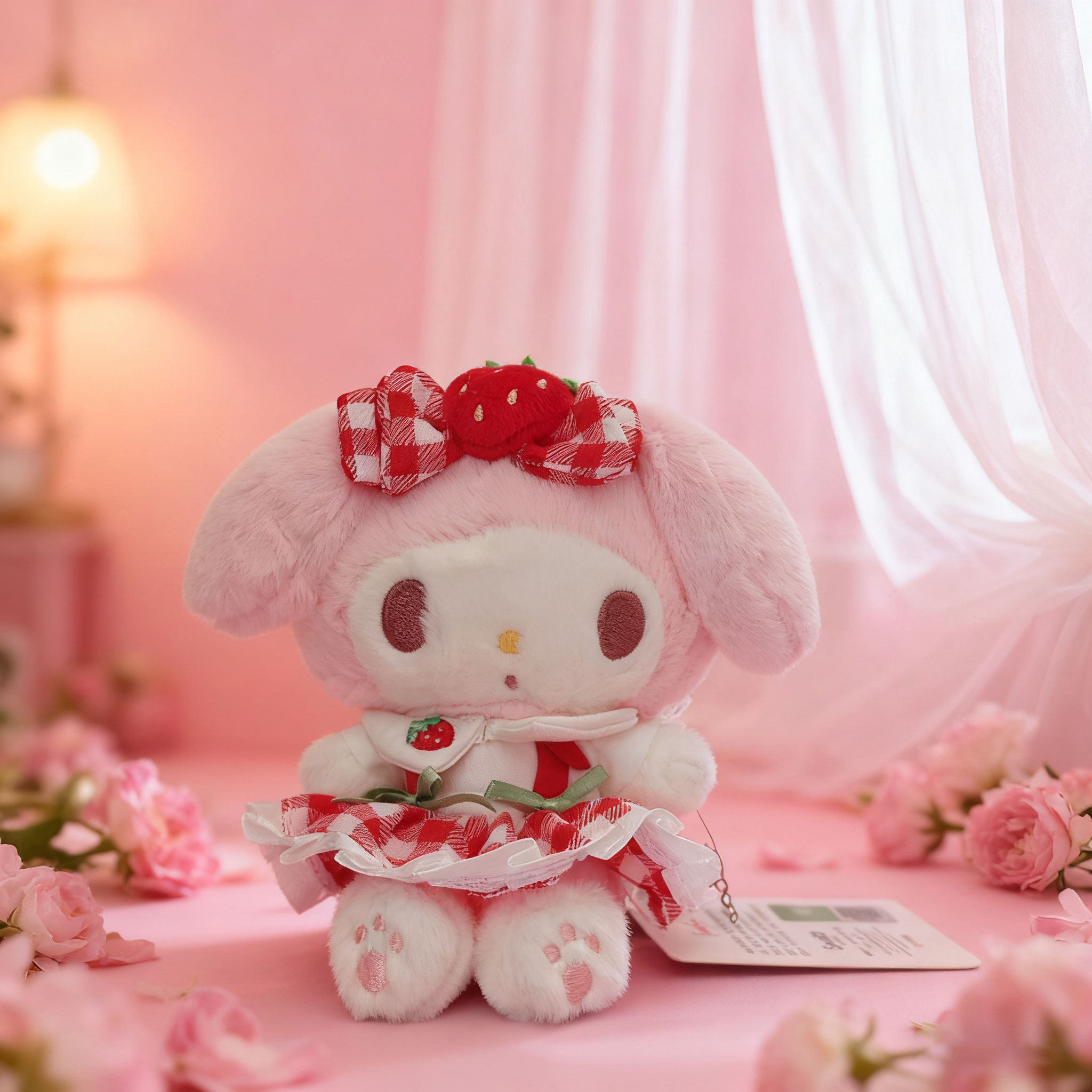 可爱草莓美乐蒂毛绒挂件粉色包挂少女心钥匙扣公仔卡通小挂件礼物,服饰配件/皮带/帽子/围巾,包挂件,淘宝优惠券,粉丝福利购,淘宝优惠卷