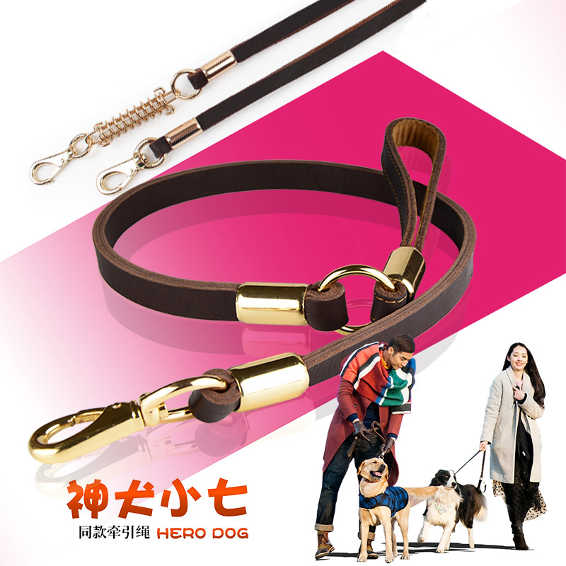 牛皮狗牵引绳大型犬金毛狗英斗