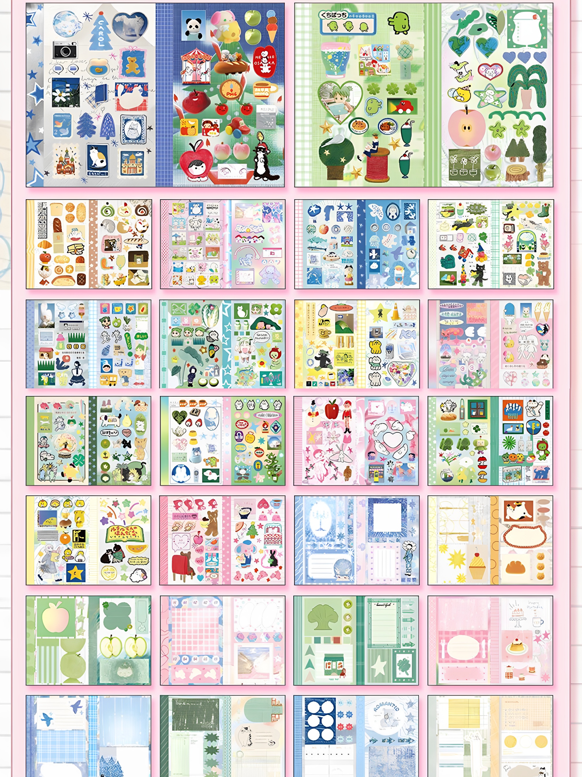 thumbnail for Yanbian cut! M5 loose-leaf double collage paper book ins style cute cartoon high-value handbook mobile phone DIY decoration