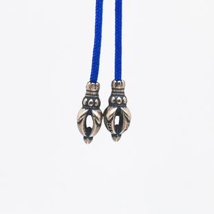 S925国际标准纯银金刚杵弟子珠半杵隐形收尾文玩DIY配件配饰复古