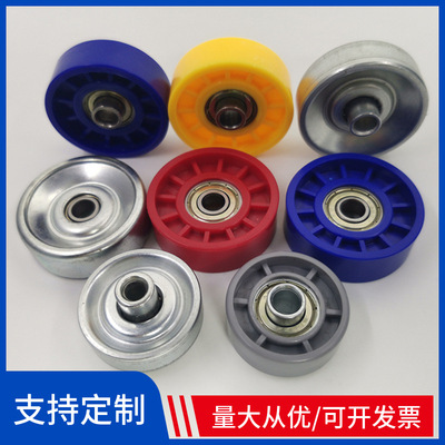 厂家供应输送带流利条滚轮来福轮 传送带滑轮48尼龙福来轮