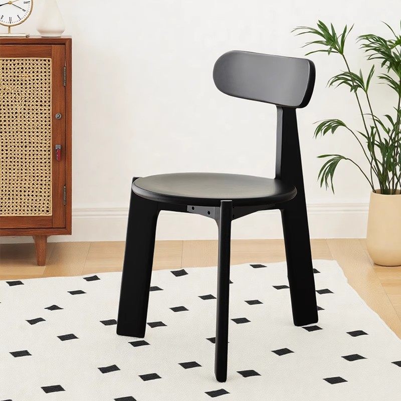 实木餐椅slow家用小户型休闲椅子书桌靠背椅梳妆椅凳子阳台扶手椅