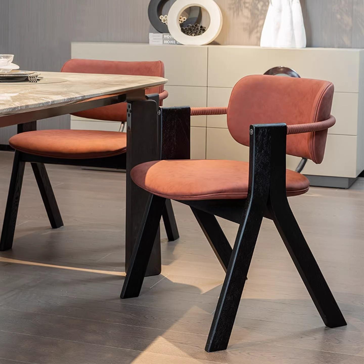 中古风实木餐椅靠背办公椅