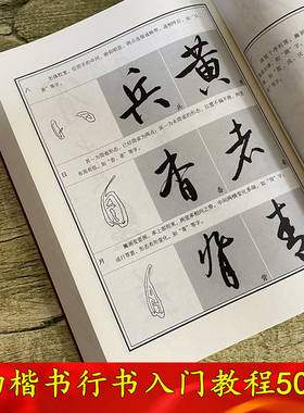 沧海启功书法技法教程楷书 行书 笔法入门毛笔书法字帖全集启功体