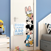 儿童房间墙面装 饰遮丑房门贴挂牌卧室床头布置卡通米奇墙饰墙贴画