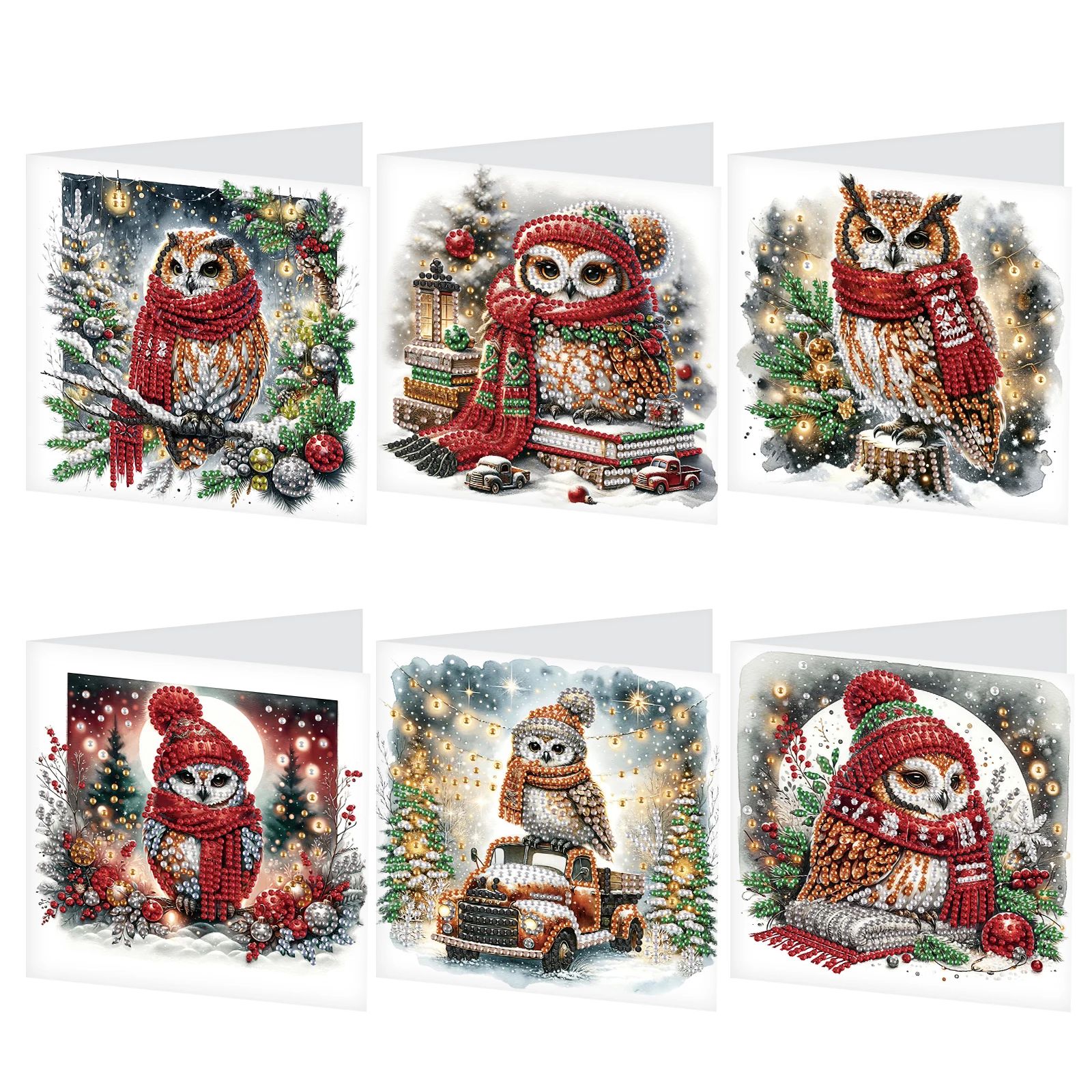 Christmas  Themed Diamond Painting Greeting Card Kit,Irregul