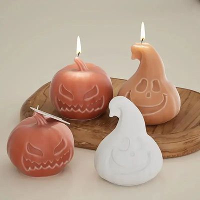 3D Halloween Pumpkin Silicone Mold DIY Candle Making Supplie