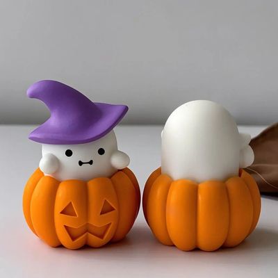 DIY Halloween Pumpkin Ghost Silicone Mold Aroma Candle Plast