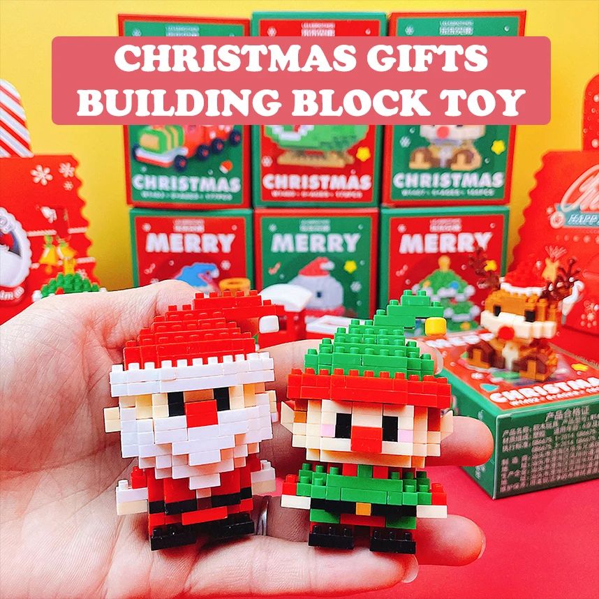 Christmas Gifts Micro Building Block Series Santa Claus Rein