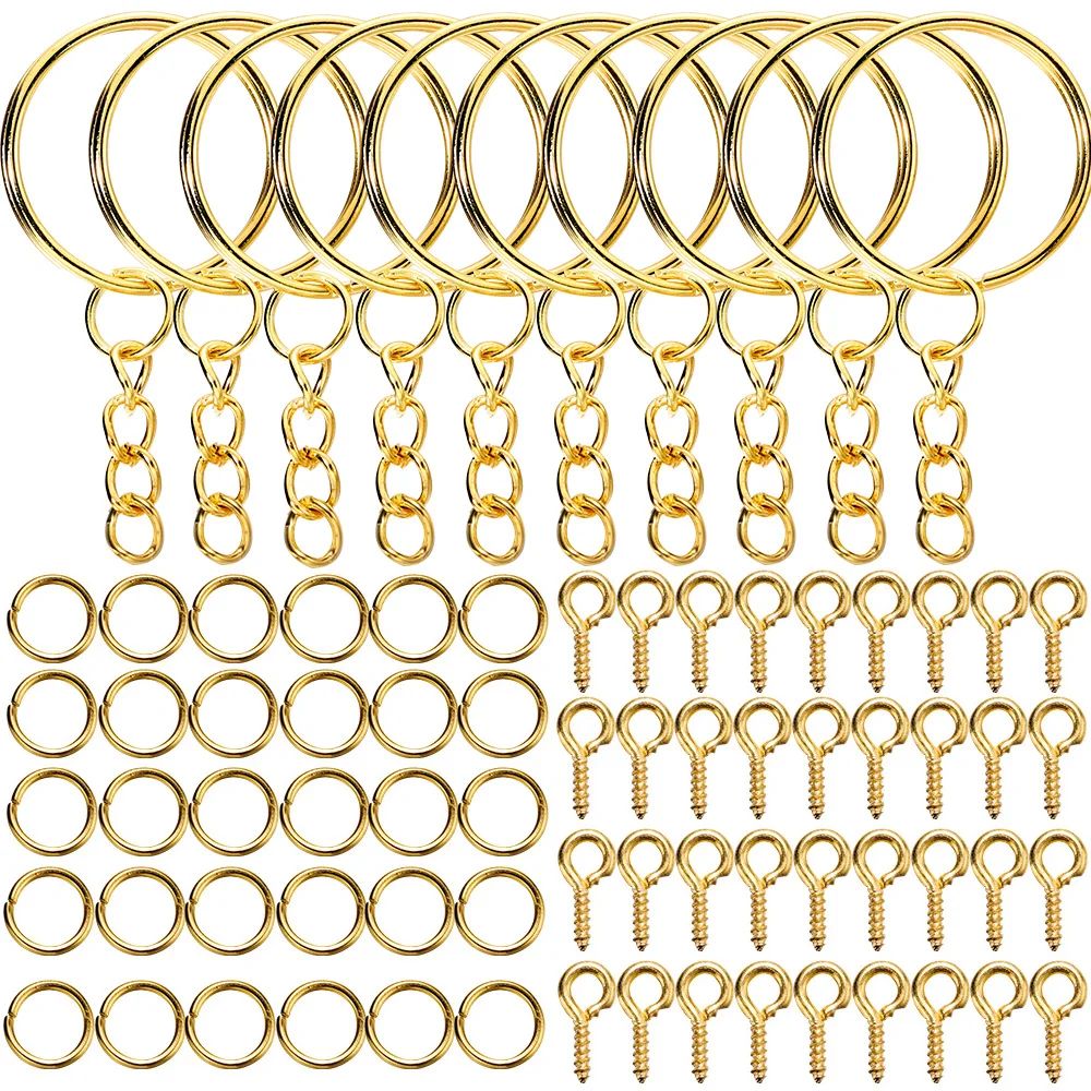 110Pcs Keychain Open Jump Rings Eye P Jewelry Making Accesso